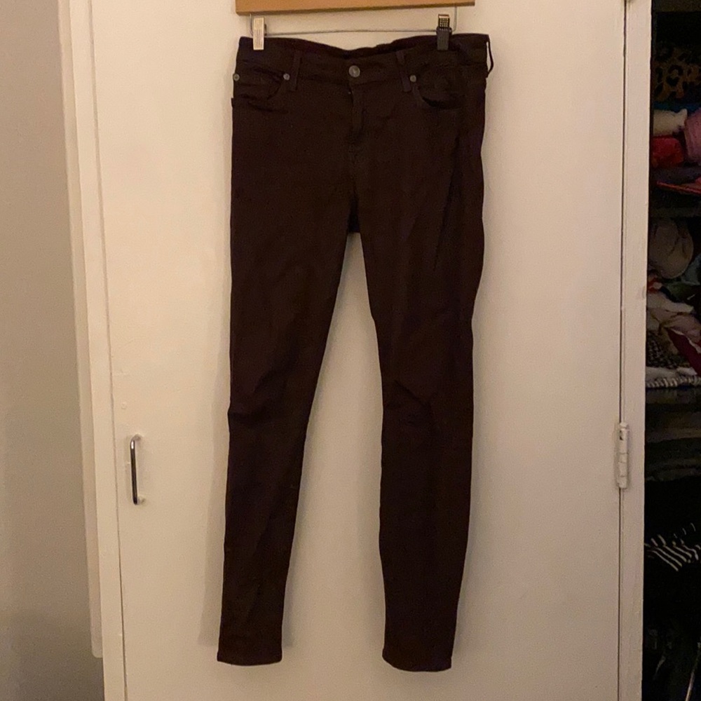 7 for mankind maroon burgundy jean